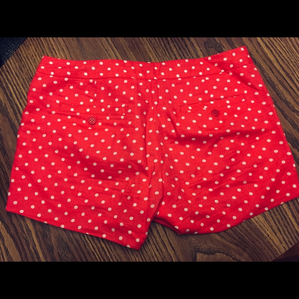 SALE ⭐️ J Crew Pink Polka Dot Shorts Sz 4 - Picture 3 of 6